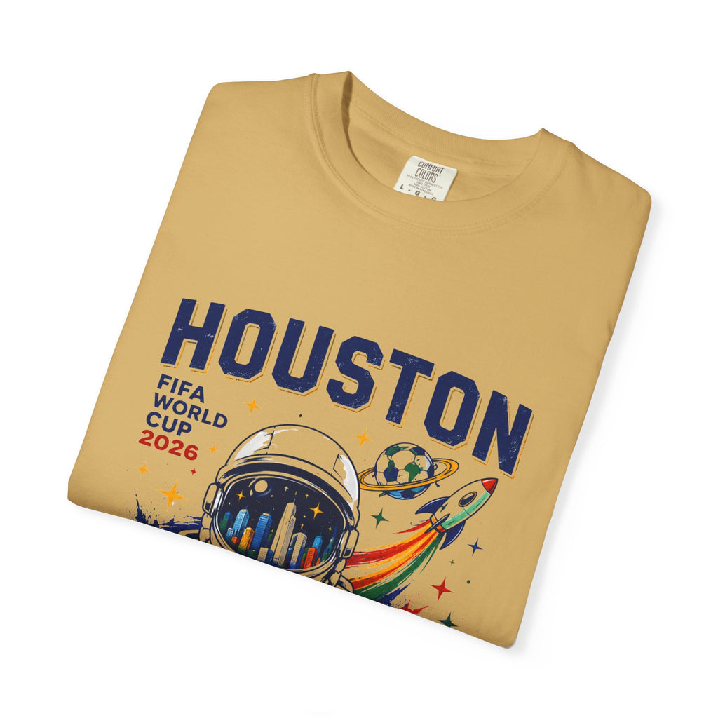 Houston FIFA World Cup 2026 Astronaut Soccer T-Shirt