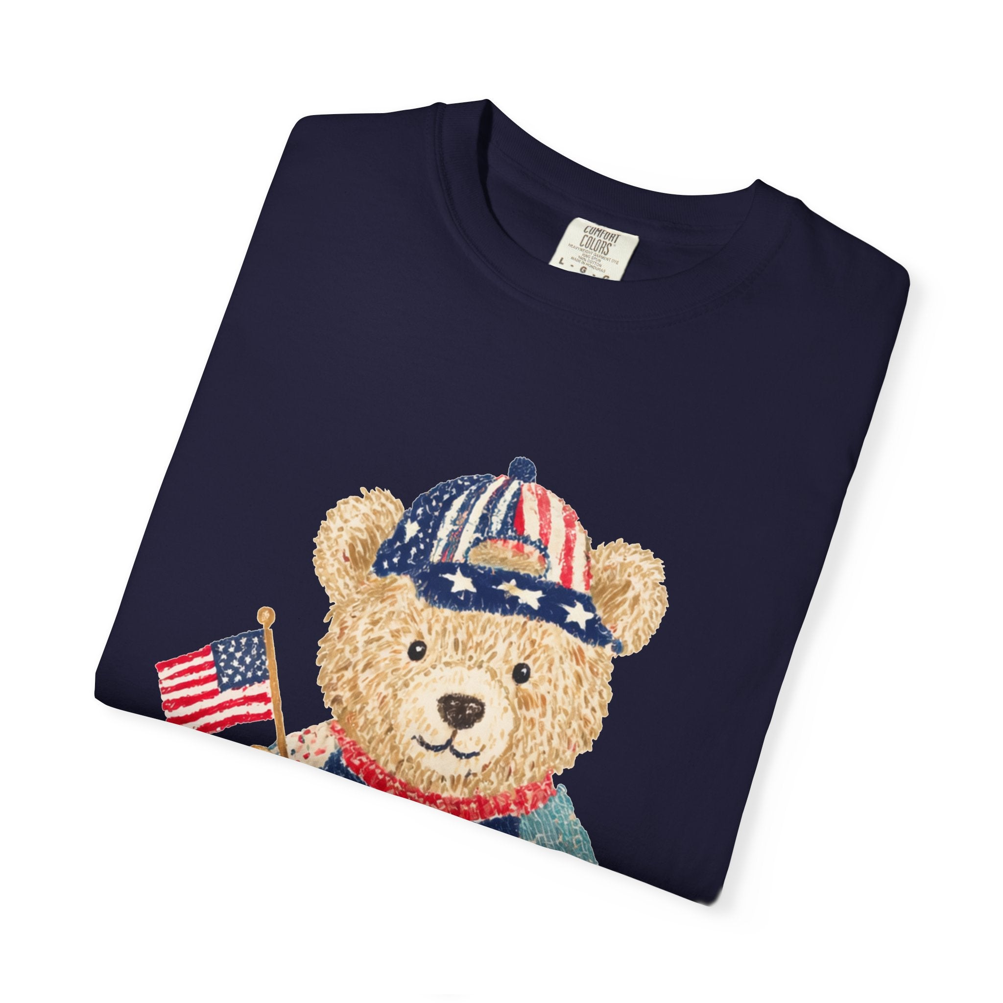 Patriotic Teddy Bear T-Shirt — "250 Years of Freedom" Graphic