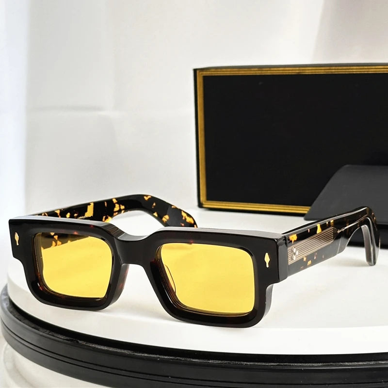 High Quality Handmade Acetate Sunglasses Men Luxury Brand Vintage Retro Square Shades Women Designer Glasses 2026