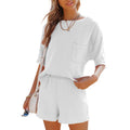 Summer Shorts Suit Linen Cotton Loungewear