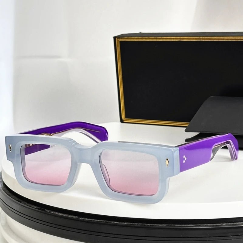 High Quality Handmade Acetate Sunglasses Men Luxury Brand Vintage Retro Square Shades Women Designer Glasses 2026