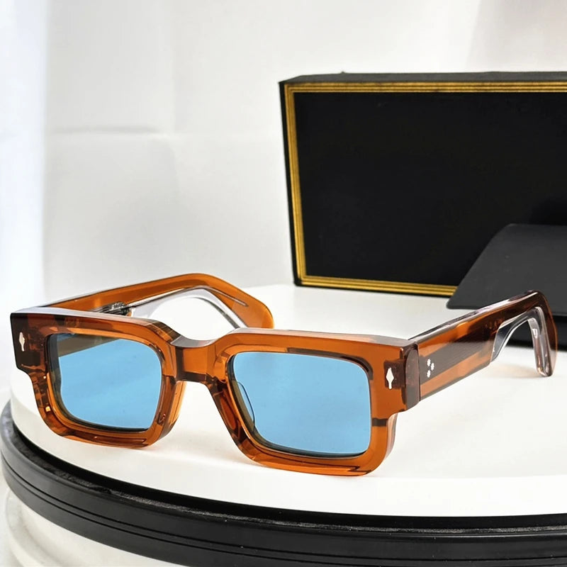 High Quality Handmade Acetate Sunglasses Men Luxury Brand Vintage Retro Square Shades Women Designer Glasses 2026