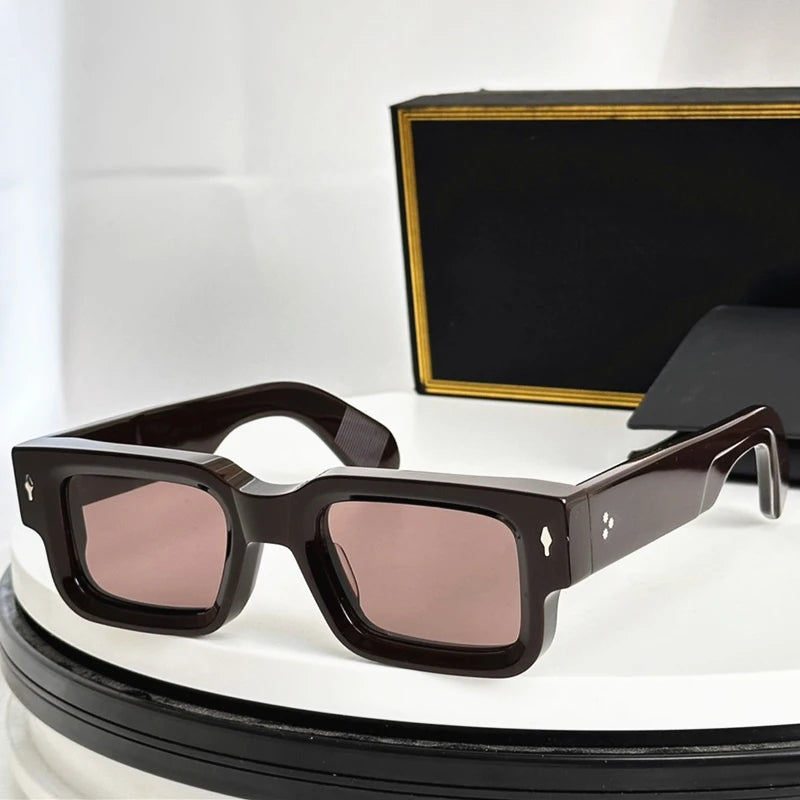 High Quality Handmade Acetate Sunglasses Men Luxury Brand Vintage Retro Square Shades Women Designer Glasses 2026
