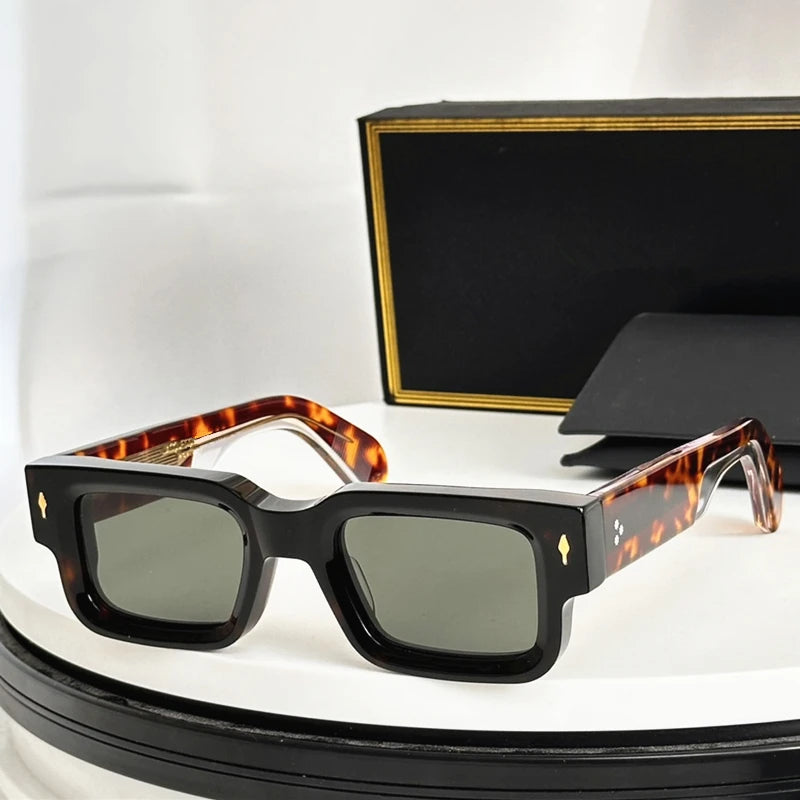 High Quality Handmade Acetate Sunglasses Men Luxury Brand Vintage Retro Square Shades Women Designer Glasses 2026