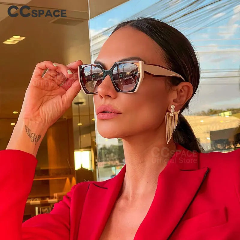 53222 Women Luxury Brand Design Sunglasses Square Men Fashion Shades Tea Eyeglasses Uv400 Vintage Glasses