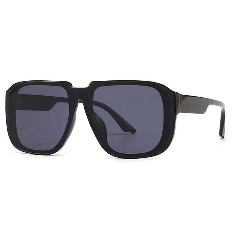 SHAUNA Retro Square One Piece Sunglasses Men Mirror Shades UV400 Flat Top Men Fashion Sun Glasses