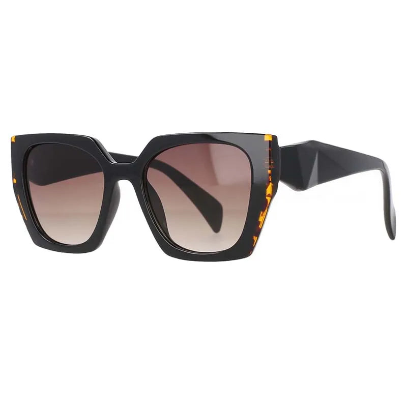 53222 Women Luxury Brand Design Sunglasses Square Men Fashion Shades Tea Eyeglasses Uv400 Vintage Glasses