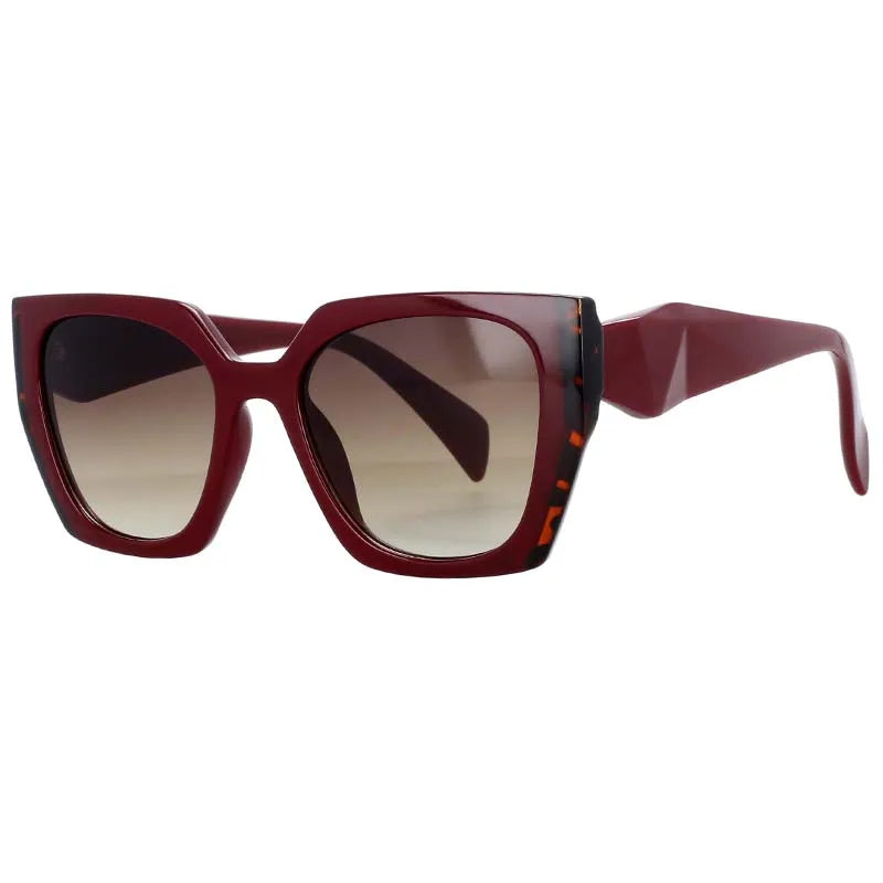 53222 Women Luxury Brand Design Sunglasses Square Men Fashion Shades Tea Eyeglasses Uv400 Vintage Glasses