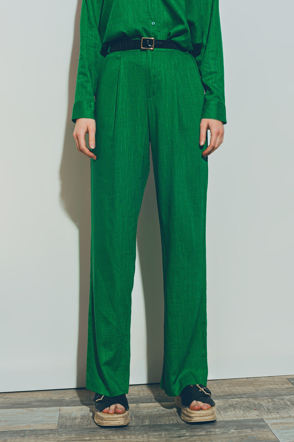Wide-Legged Pants Green