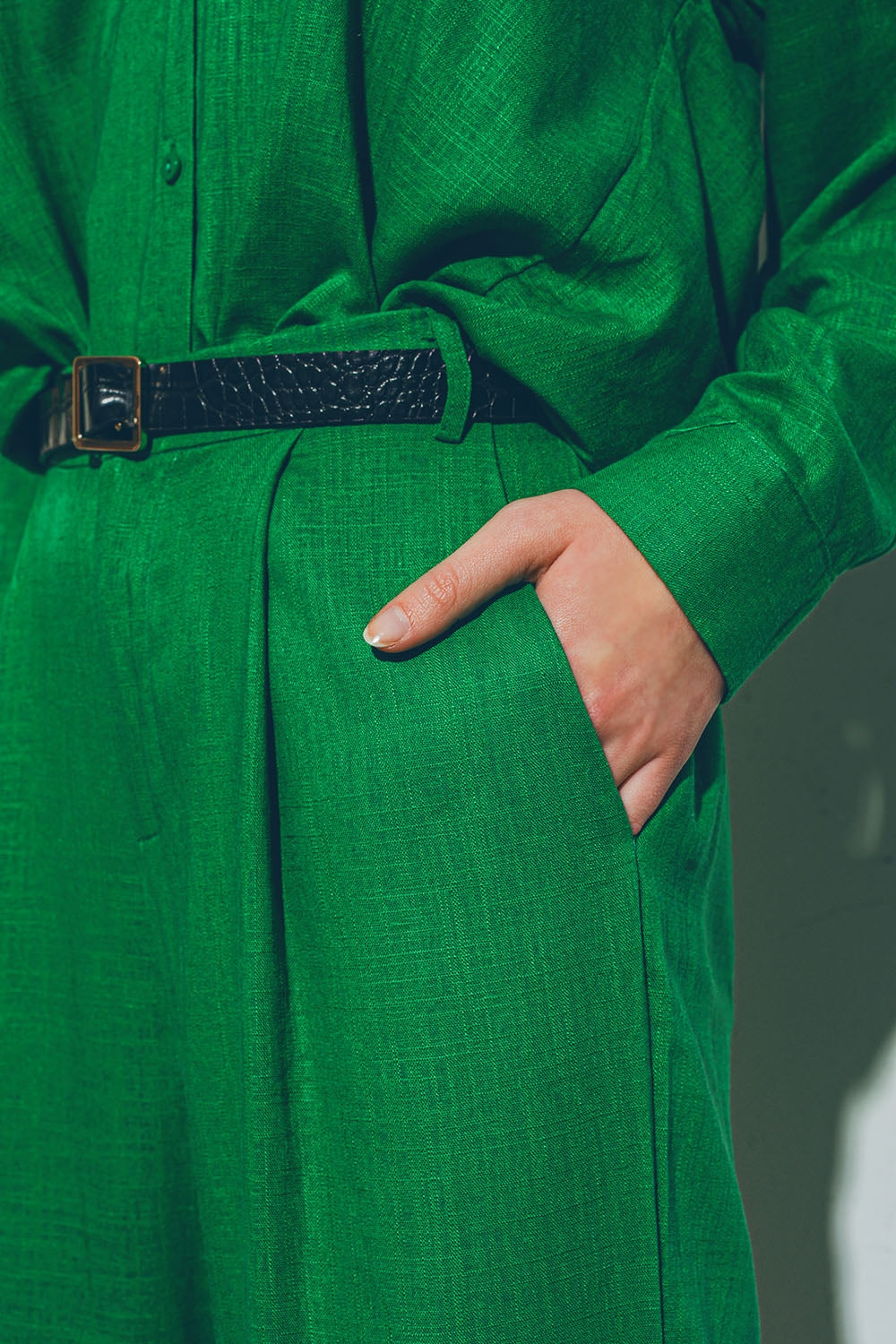 Wide-Legged Pants Green